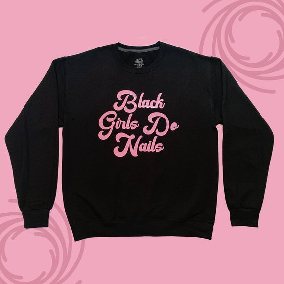 BGDN Logo Sweatshirt Black w/ Pink Font
