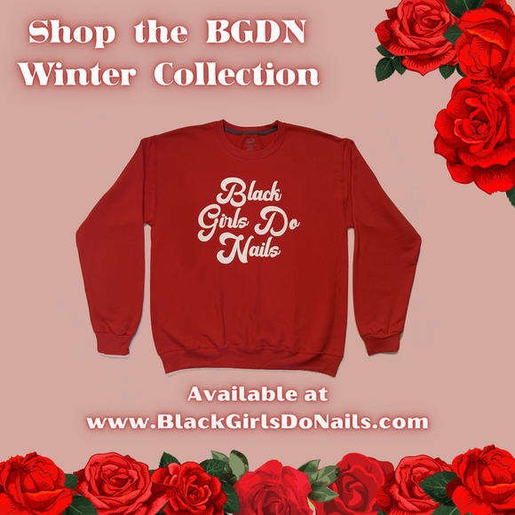 BGDN Logo Sweatshirt Red w/ White Font