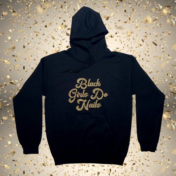 BGDN Logo Hoodie - Black / Gold Glitter