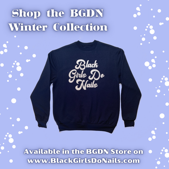 BGDN Logo Sweatshirt Navy Blue w/White  Font